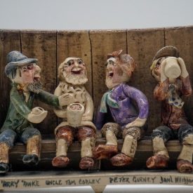 Devon Runnaford Widecombe Fair Figures On Bench 2